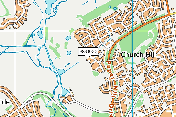 B98 8RQ map - OS VectorMap District (Ordnance Survey)