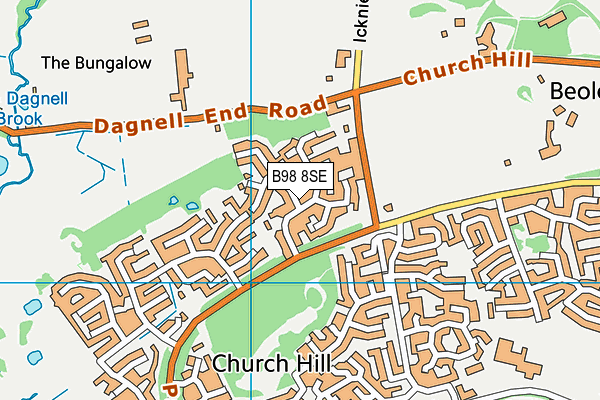 B98 8SE map - OS VectorMap District (Ordnance Survey)