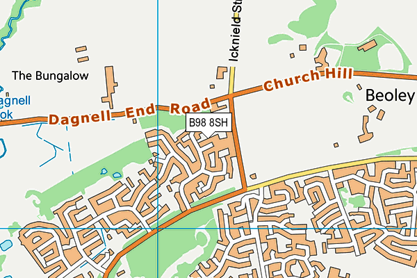 B98 8SH map - OS VectorMap District (Ordnance Survey)