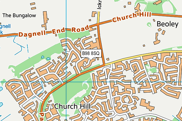 B98 8SQ map - OS VectorMap District (Ordnance Survey)