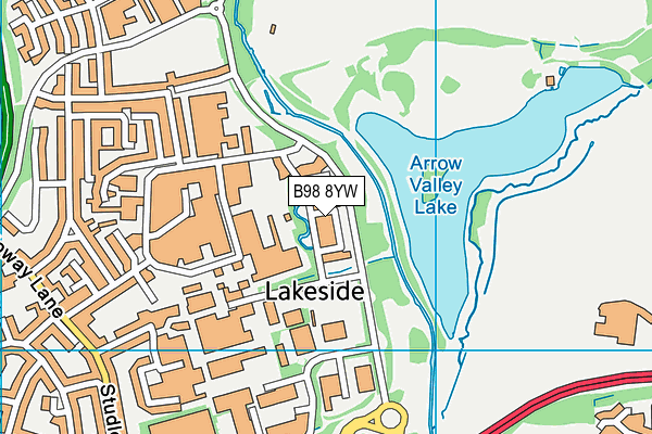 B98 8YW map - OS VectorMap District (Ordnance Survey)