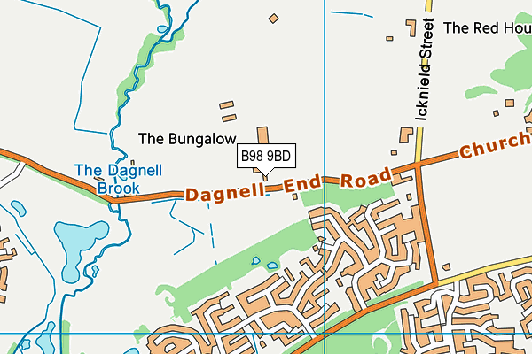 B98 9BD map - OS VectorMap District (Ordnance Survey)