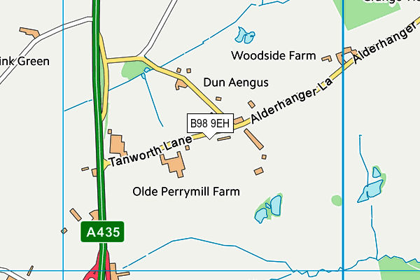 B98 9EH map - OS VectorMap District (Ordnance Survey)