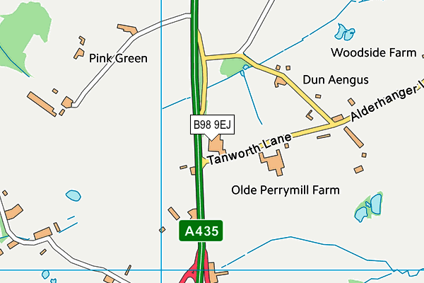 B98 9EJ map - OS VectorMap District (Ordnance Survey)