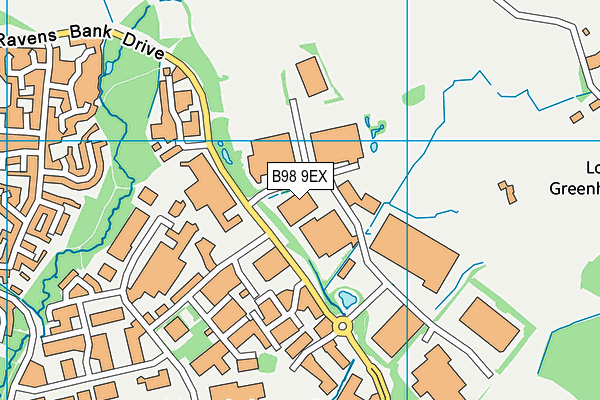 B98 9EX map - OS VectorMap District (Ordnance Survey)