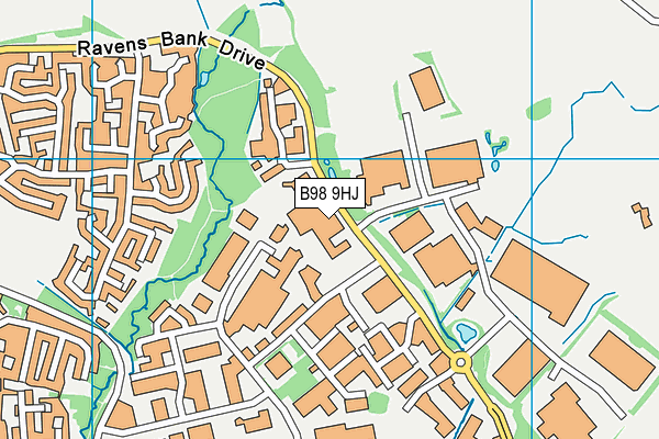 B98 9HJ map - OS VectorMap District (Ordnance Survey)