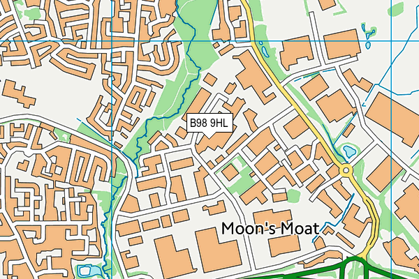 B98 9HL map - OS VectorMap District (Ordnance Survey)