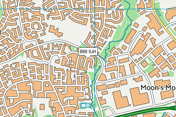 B98 9JH map - OS VectorMap District (Ordnance Survey)
