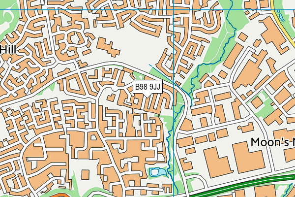 B98 9JJ map - OS VectorMap District (Ordnance Survey)