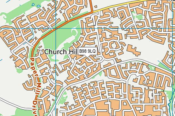 B98 9LQ map - OS VectorMap District (Ordnance Survey)