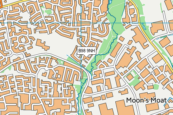 B98 9NH map - OS VectorMap District (Ordnance Survey)