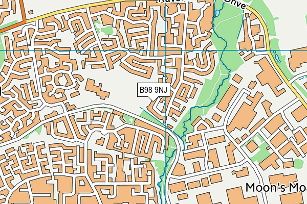 B98 9NJ map - OS VectorMap District (Ordnance Survey)