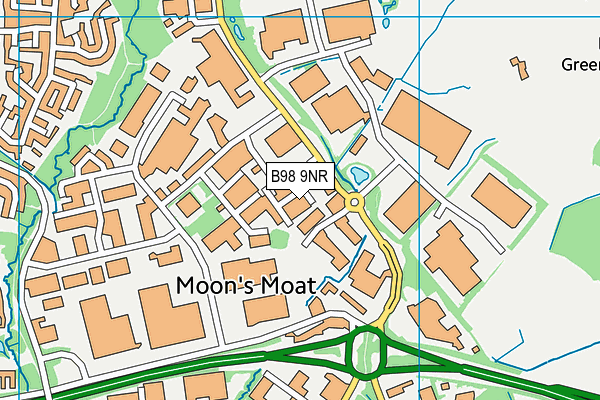 B98 9NR map - OS VectorMap District (Ordnance Survey)