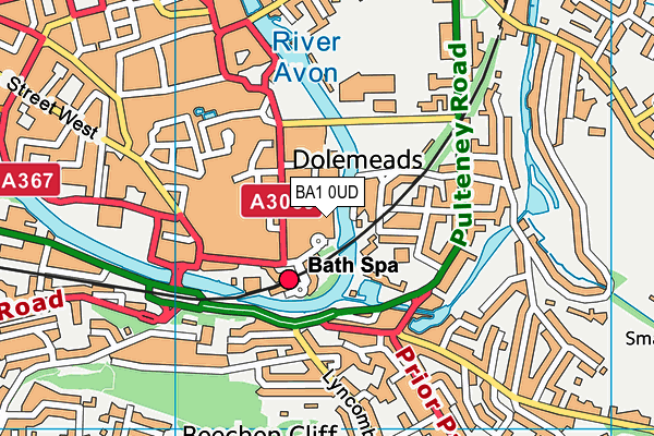 BA1 0UD map - OS VectorMap District (Ordnance Survey)