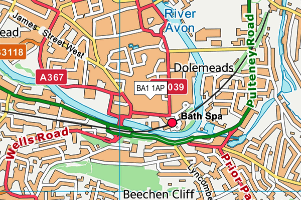 BA1 1AP map - OS VectorMap District (Ordnance Survey)