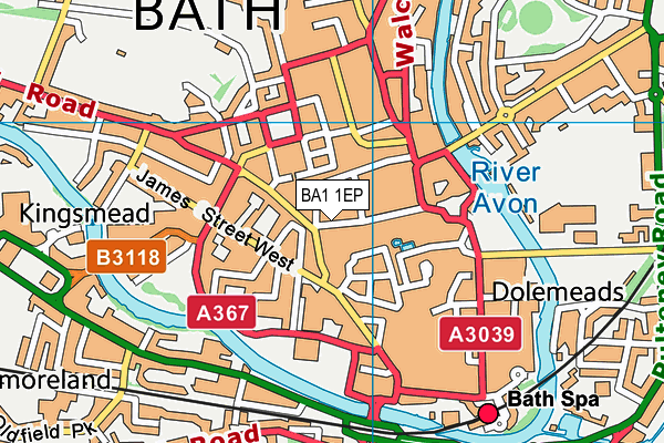 BA1 1EP map - OS VectorMap District (Ordnance Survey)