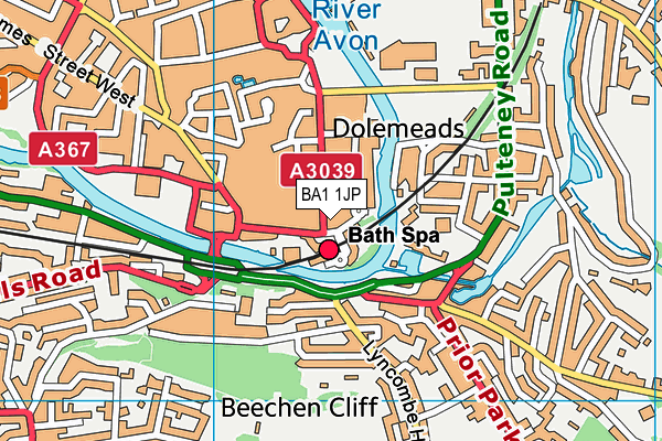 BA1 1JP map - OS VectorMap District (Ordnance Survey)