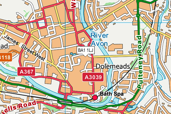 BA1 1LJ map - OS VectorMap District (Ordnance Survey)