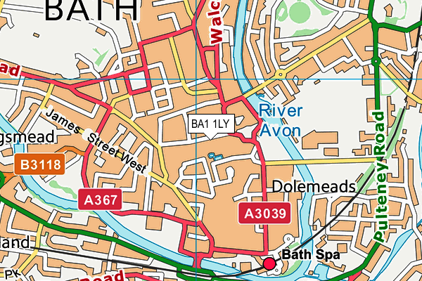 BA1 1LY map - OS VectorMap District (Ordnance Survey)