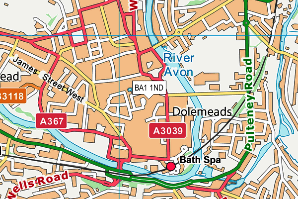 BA1 1ND map - OS VectorMap District (Ordnance Survey)