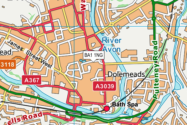 BA1 1NG map - OS VectorMap District (Ordnance Survey)