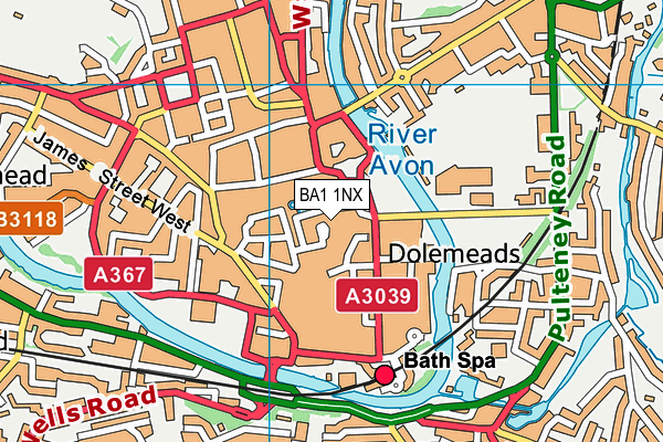 BA1 1NX map - OS VectorMap District (Ordnance Survey)