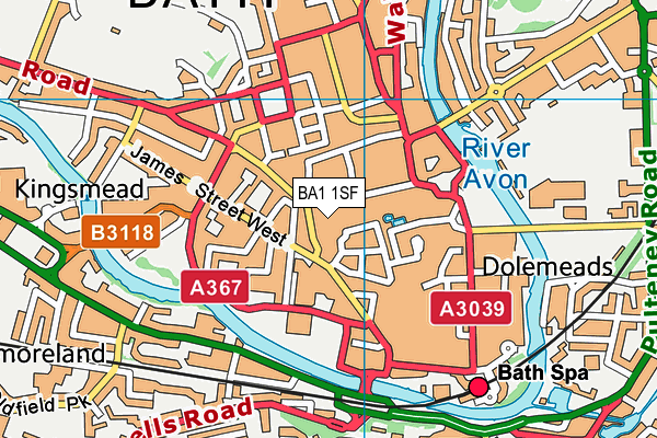 BA1 1SF map - OS VectorMap District (Ordnance Survey)