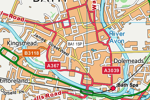 BA1 1SP map - OS VectorMap District (Ordnance Survey)