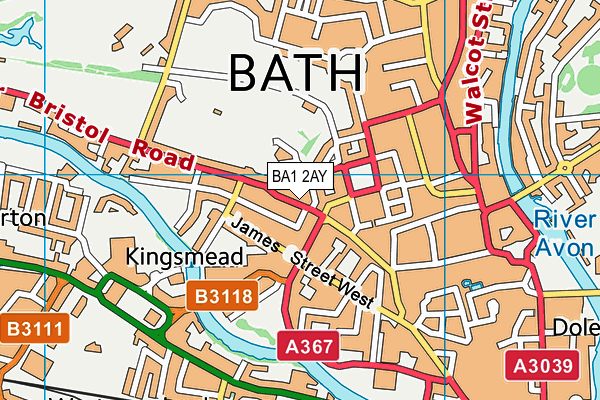 BA1 2AY map - OS VectorMap District (Ordnance Survey)