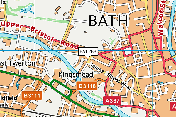 BA1 2BB map - OS VectorMap District (Ordnance Survey)