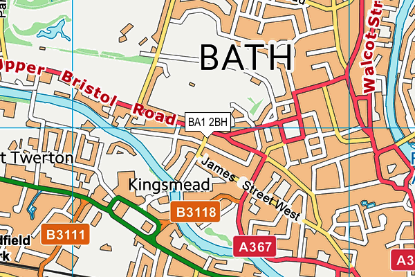 BA1 2BH map - OS VectorMap District (Ordnance Survey)