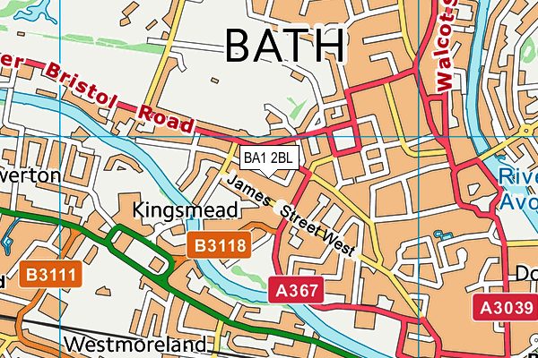 BA1 2BL map - OS VectorMap District (Ordnance Survey)