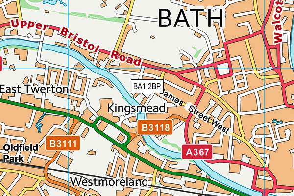 BA1 2BP map - OS VectorMap District (Ordnance Survey)