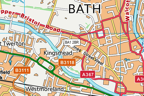 BA1 2BR map - OS VectorMap District (Ordnance Survey)