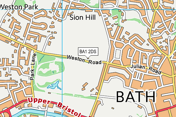 BA1 2DS map - OS VectorMap District (Ordnance Survey)