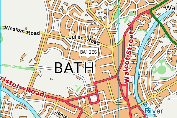 BA1 2ES map - OS VectorMap District (Ordnance Survey)