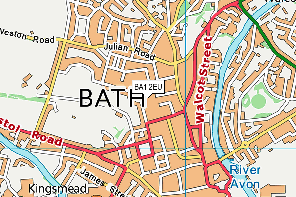 BA1 2EU map - OS VectorMap District (Ordnance Survey)
