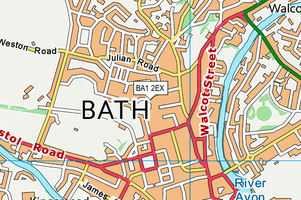 BA1 2EX map - OS VectorMap District (Ordnance Survey)