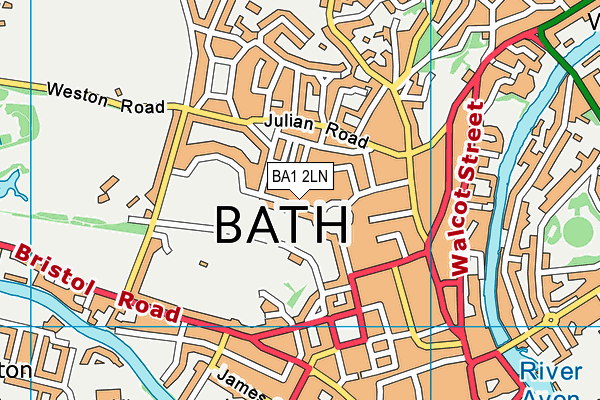 BA1 2LN map - OS VectorMap District (Ordnance Survey)