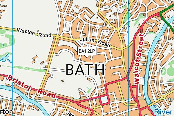 BA1 2LP map - OS VectorMap District (Ordnance Survey)