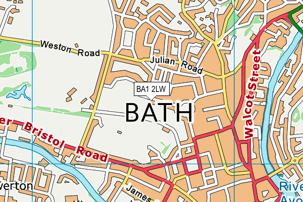 BA1 2LW map - OS VectorMap District (Ordnance Survey)