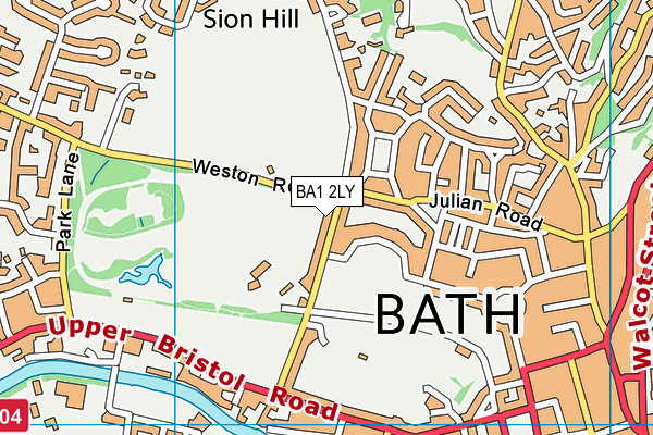 BA1 2LY map - OS VectorMap District (Ordnance Survey)