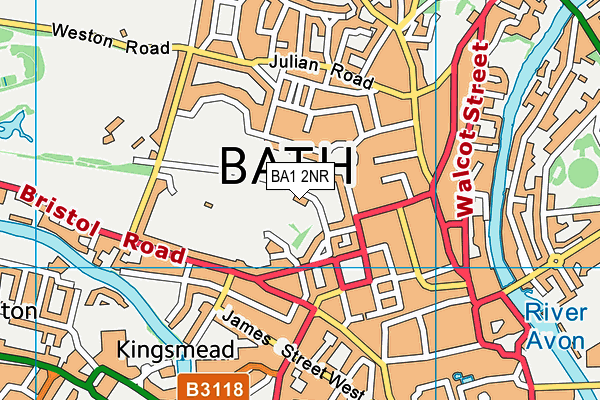 BA1 2NR map - OS VectorMap District (Ordnance Survey)