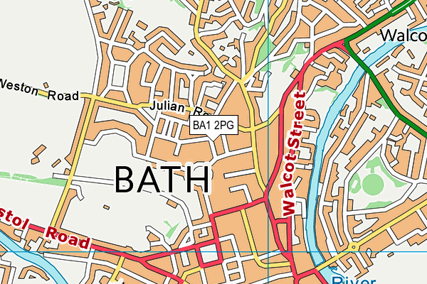 BA1 2PG map - OS VectorMap District (Ordnance Survey)