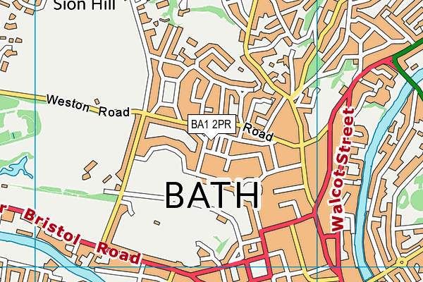 BA1 2PR map - OS VectorMap District (Ordnance Survey)