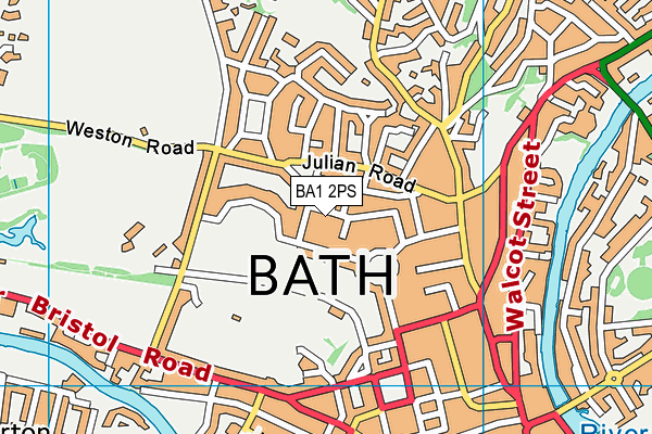 BA1 2PS map - OS VectorMap District (Ordnance Survey)