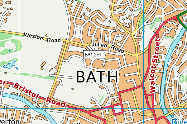 BA1 2PT map - OS VectorMap District (Ordnance Survey)