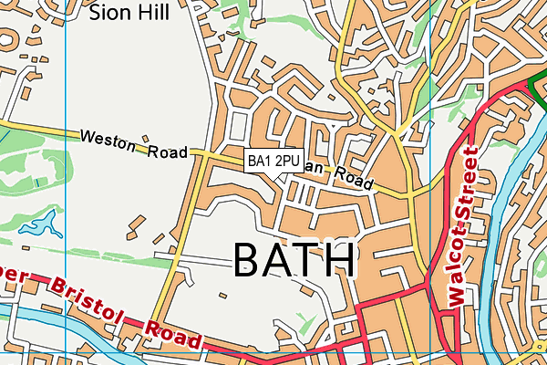 BA1 2PU map - OS VectorMap District (Ordnance Survey)
