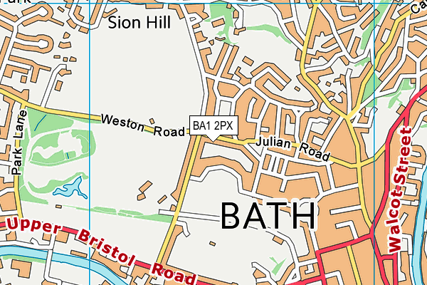BA1 2PX map - OS VectorMap District (Ordnance Survey)