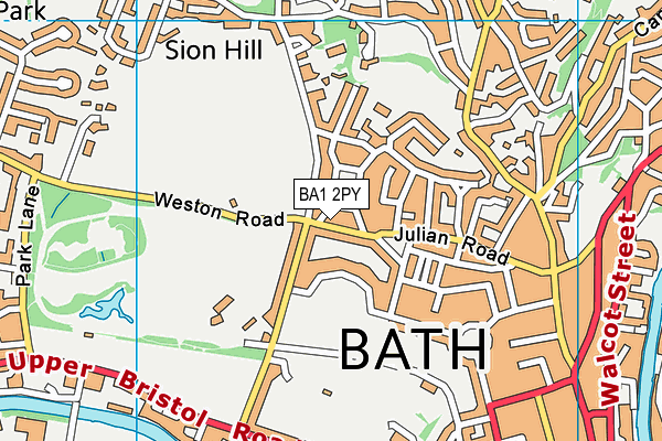 BA1 2PY map - OS VectorMap District (Ordnance Survey)
